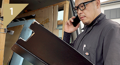 ガラス交換よりも安く修理できます 